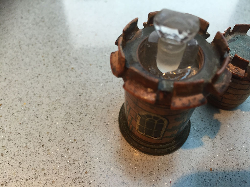 Thumbnail: Antique Tunbridge Ware Scent Bottle Holder