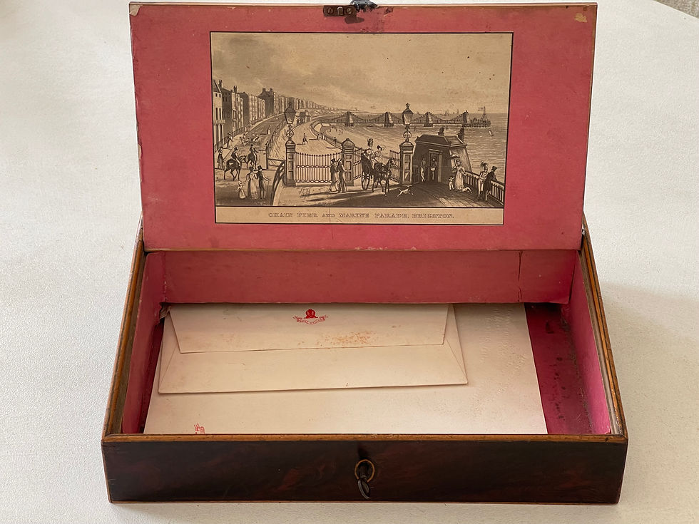 Thumbnail: Antique Tunbridge Ware Writing Slope