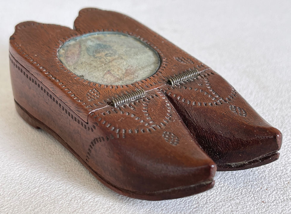antique treen snuff shoe for sale opus antiques
