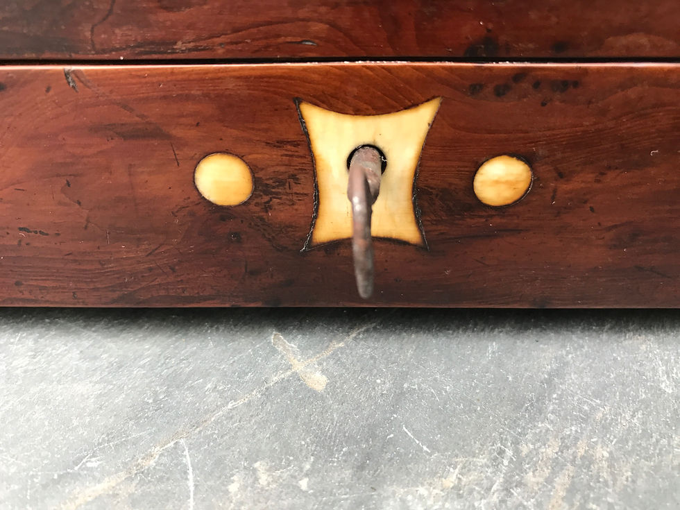 Thumbnail: Antique Yew Wood Cribbage Box