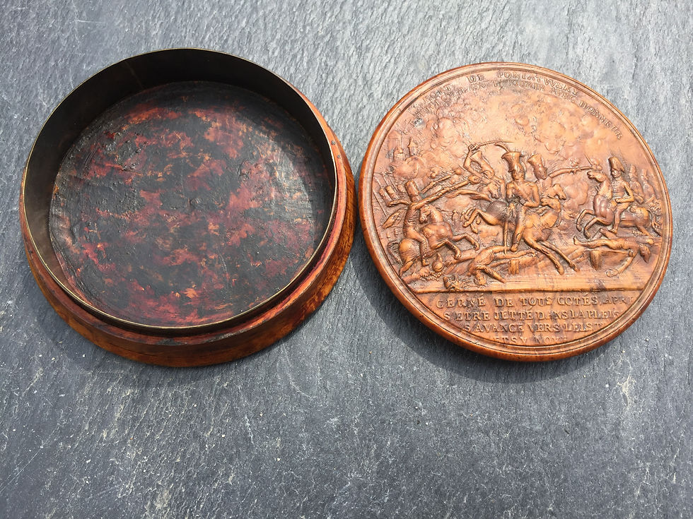 Thumbnail: An Antique Pressed Maple Snuff Box