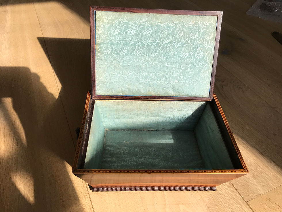 Thumbnail: Antique Jewellery Box - well figured