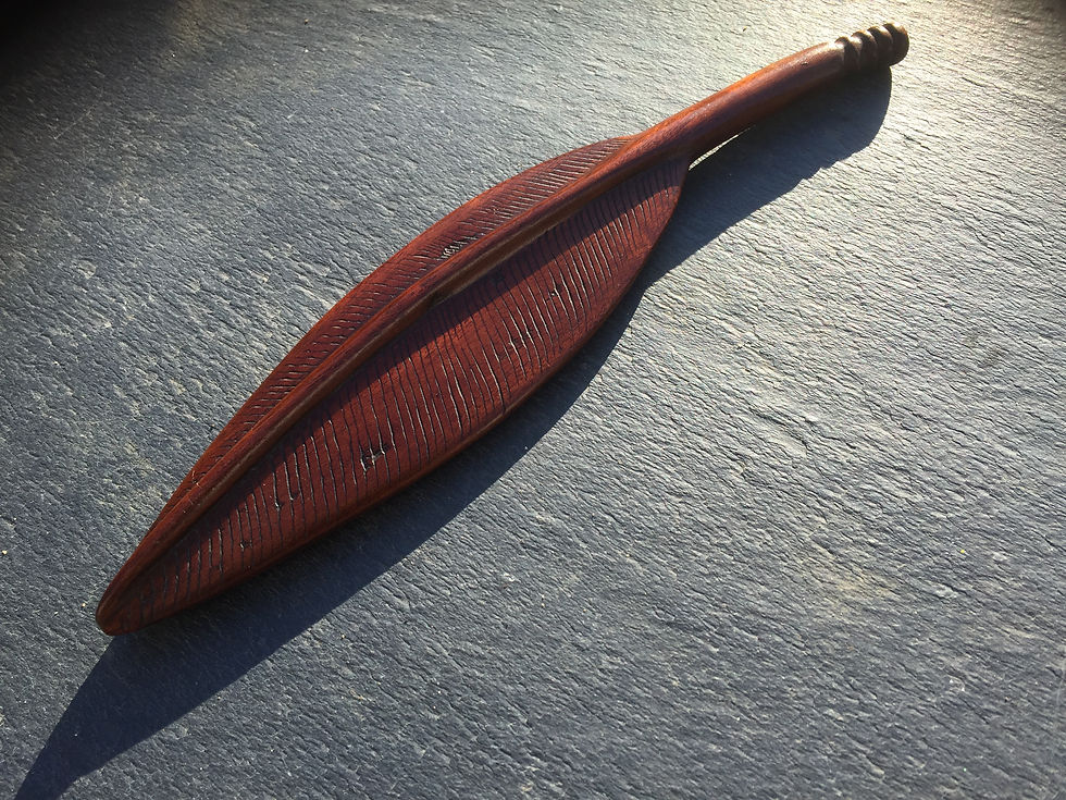 Thumbnail: An Antique Treen Feather Knitting Sheath