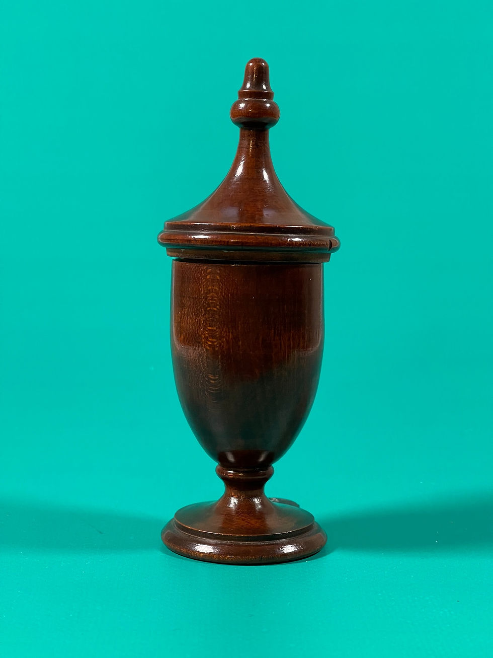 Thumbnail: Antique Fruitwood Lidded  Spice Pot