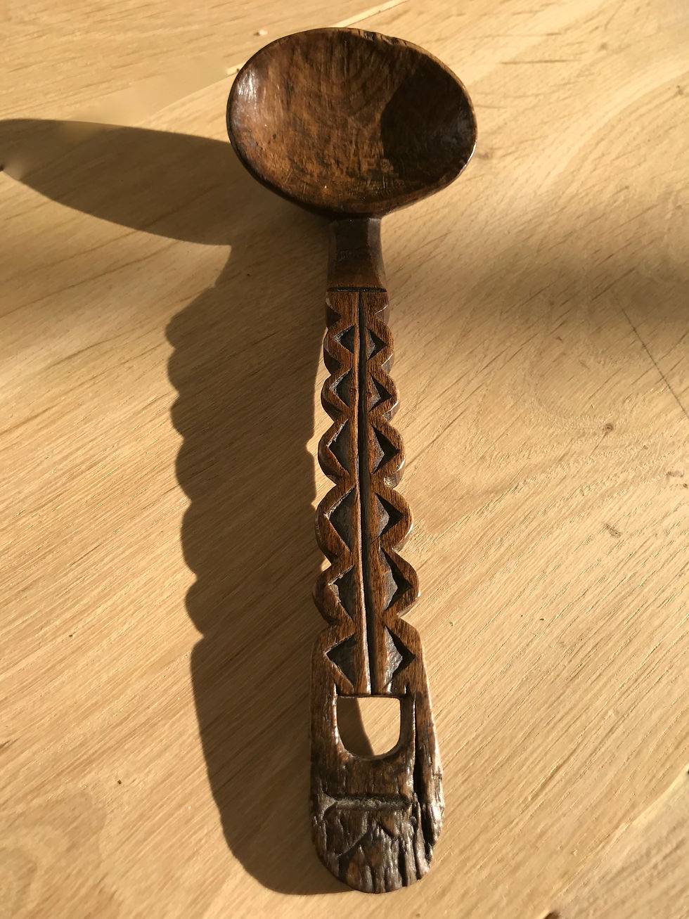 Thumbnail: A Rare Antique Welsh Cawl Spoon