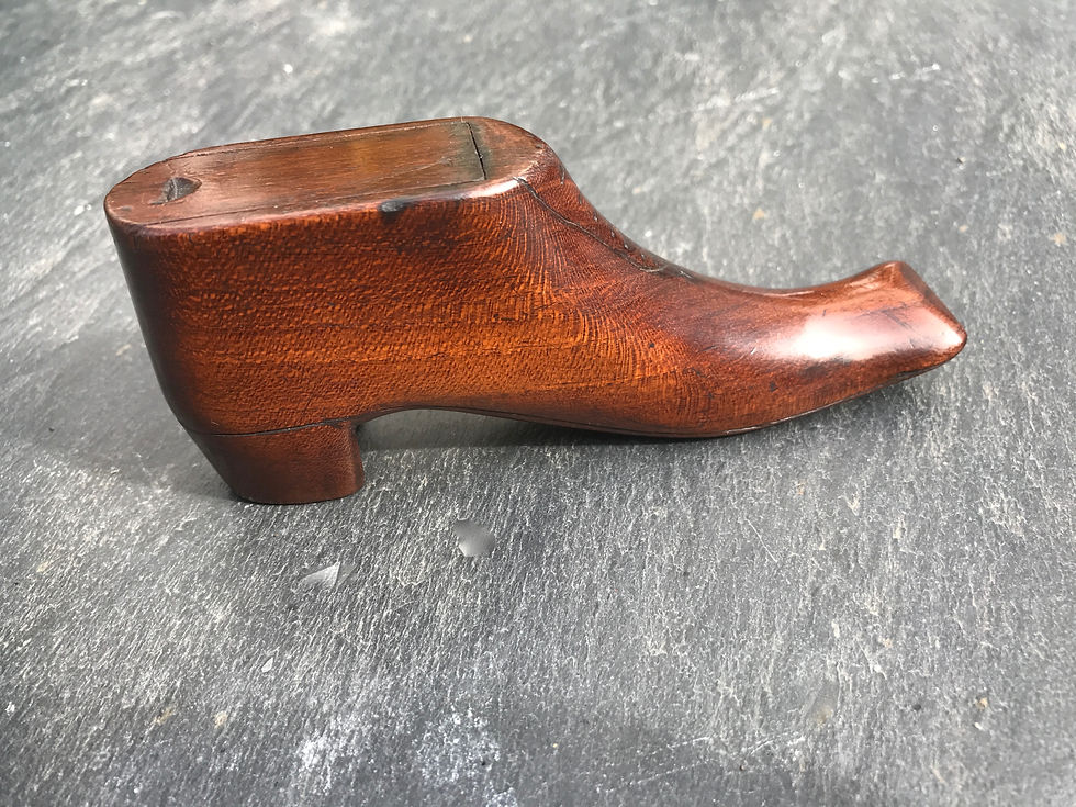 Thumbnail: Antique Snuff Shoe - Cherry Wood