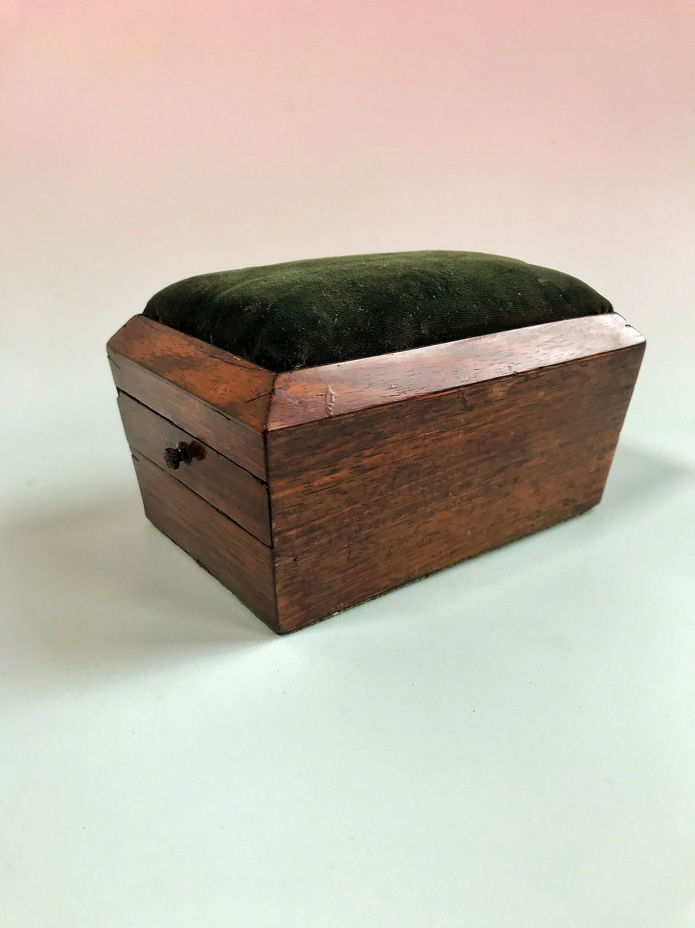 Thumbnail: Antique Pin Cushion Box - still retaining the lead weight