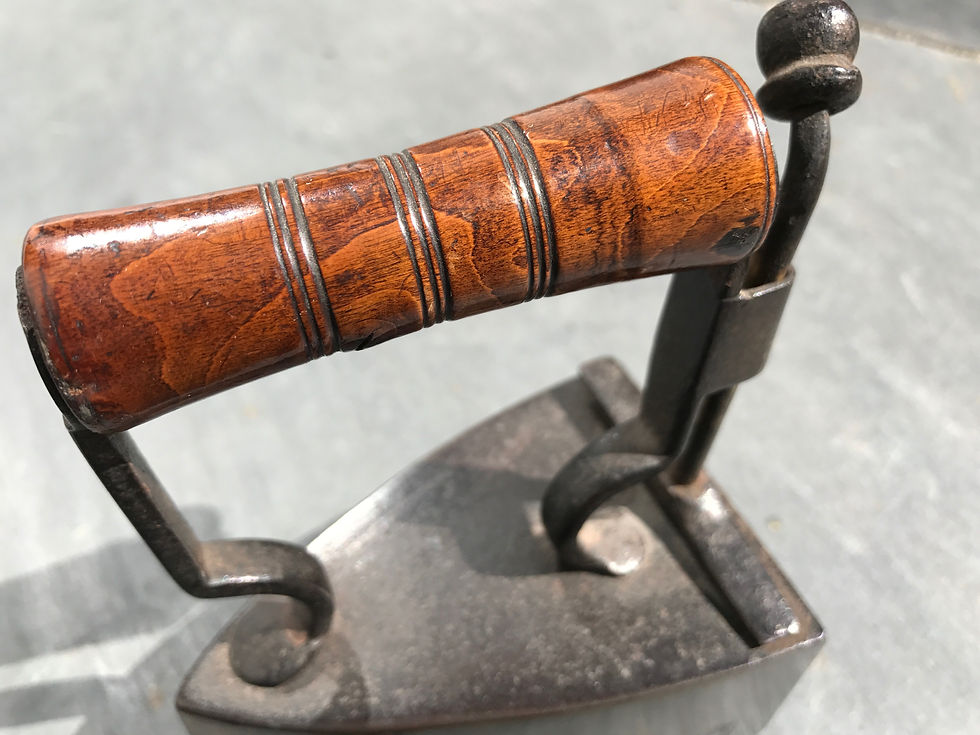 Thumbnail: Antique Small Lace Iron with Iron Stones