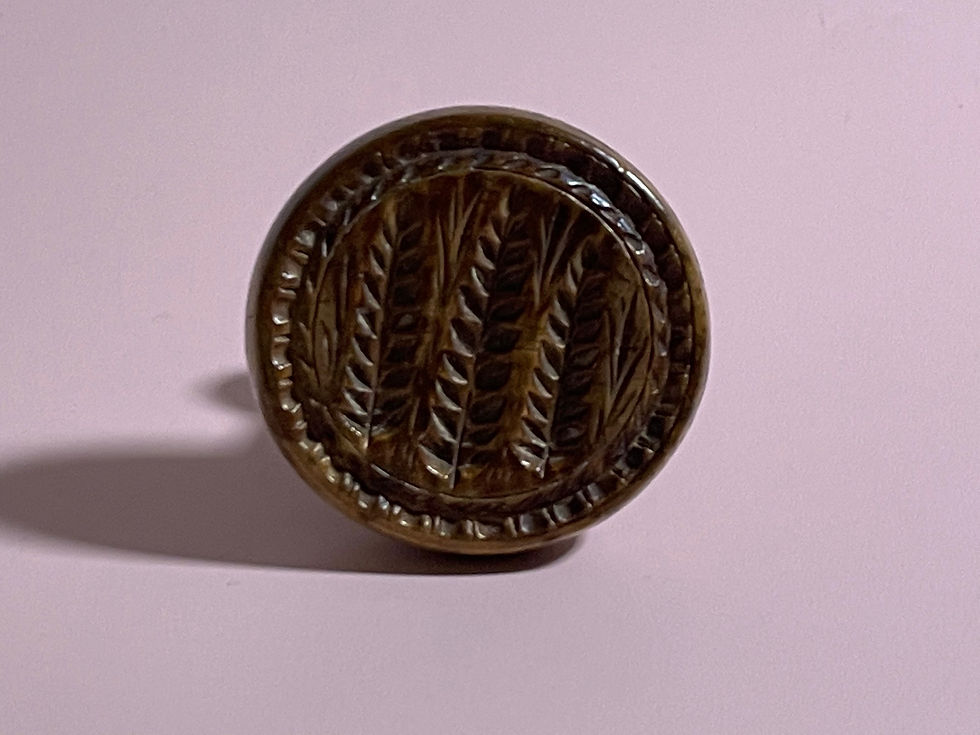 Thumbnail: Antique Treen Butter Stamp - lovely patina