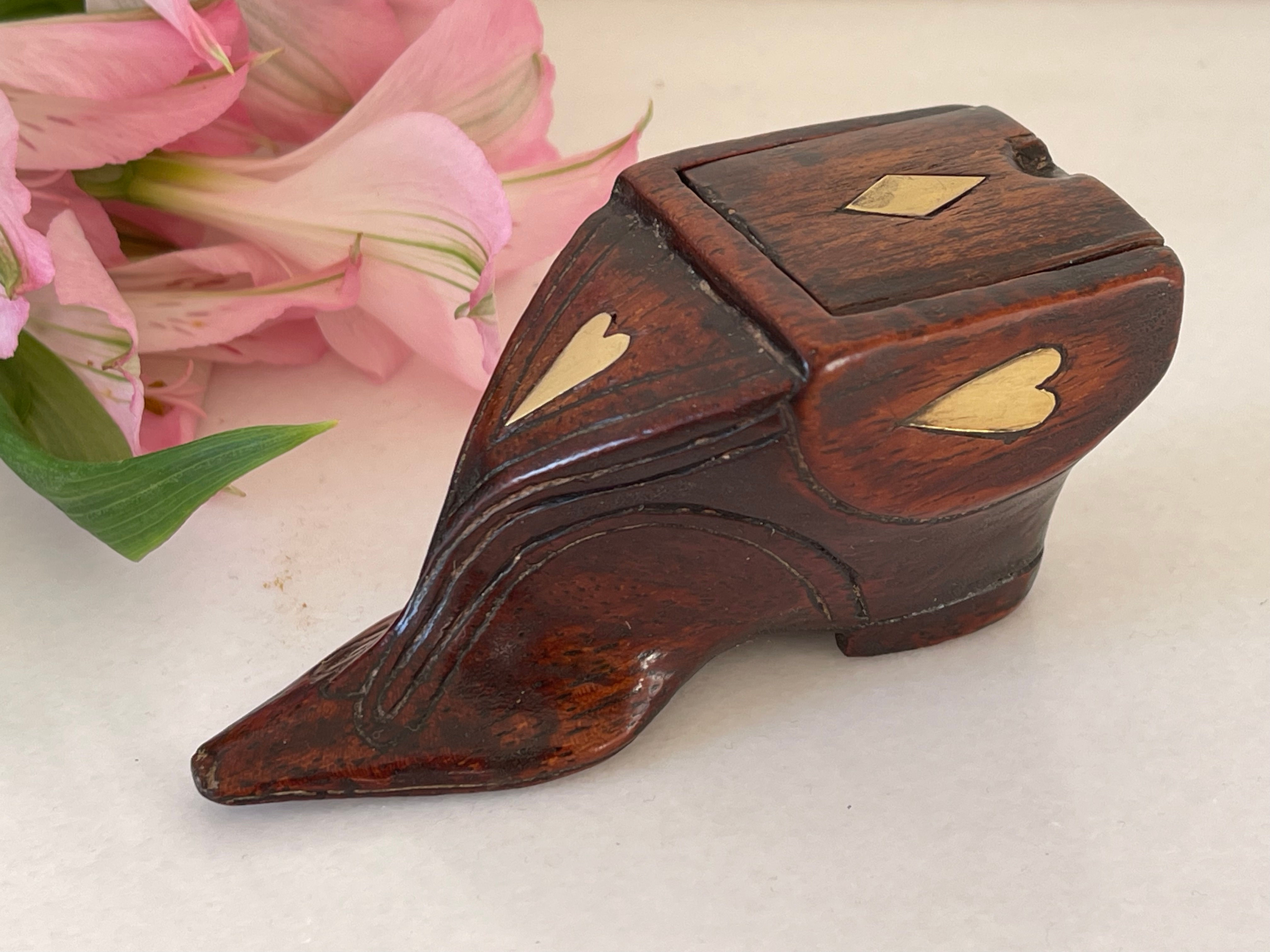 antique treen snuff shoe box for sale opus antiques