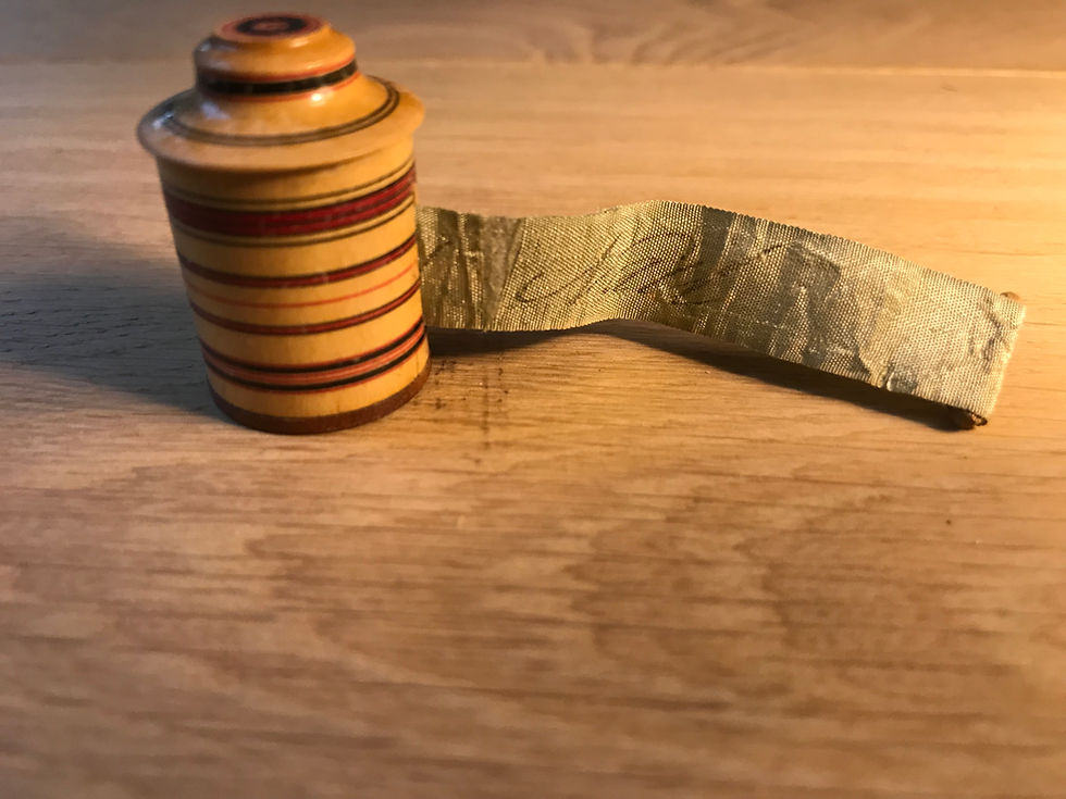 Thumbnail: Antique Tunbridge Ware Tape Measure