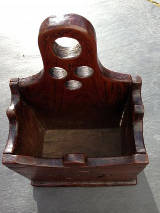 Thumbnail: An Antique Oak candle/wall pocket