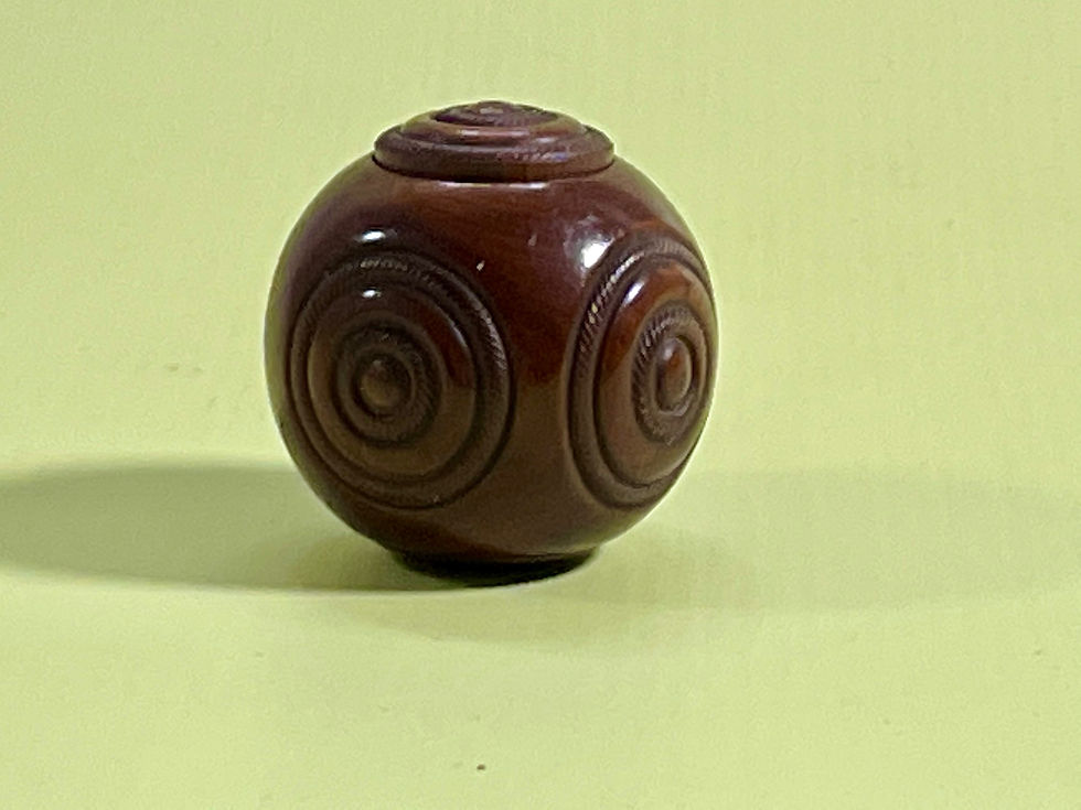 Thumbnail: Antique Yew Wood Puzzle Ball