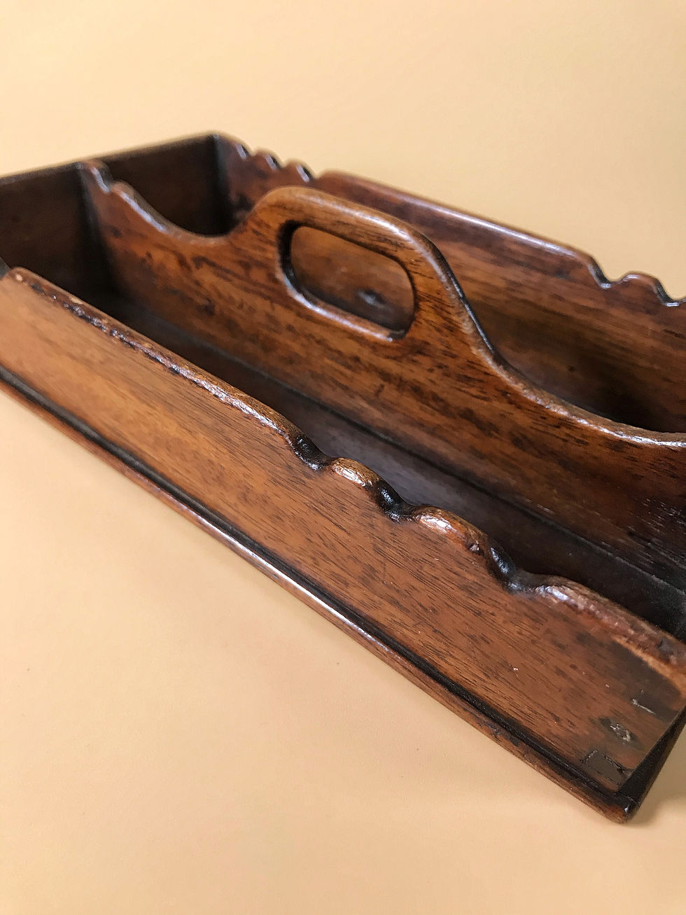 Thumbnail: Antique Mahogany Desk Tidy - small size