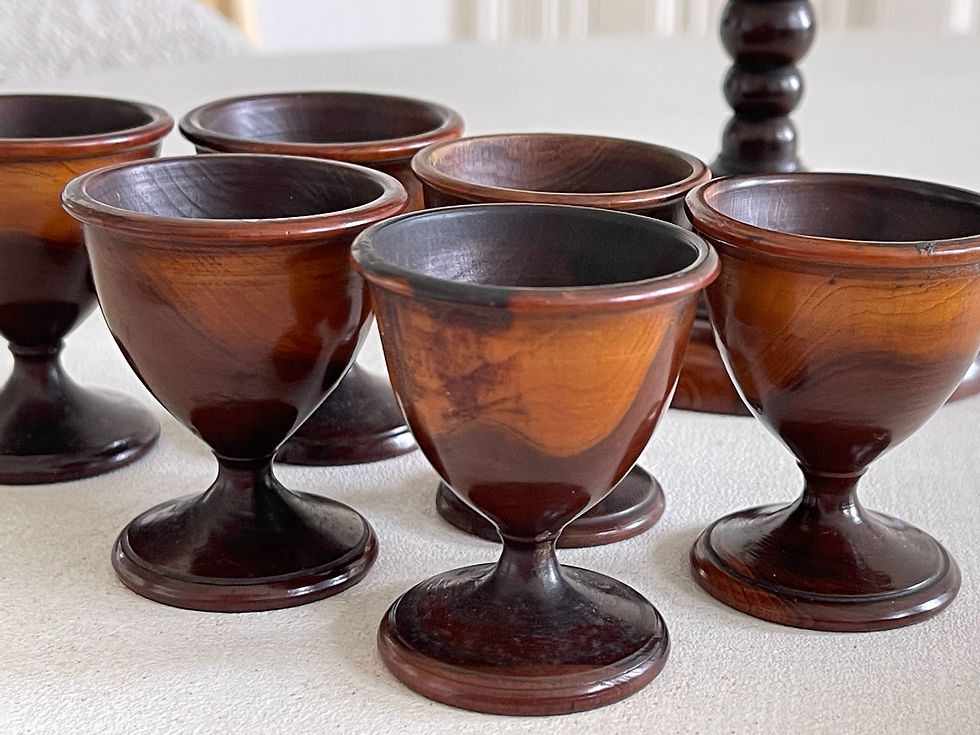 Thumbnail: antique treen egg cup stand for sale opus antiques uk.