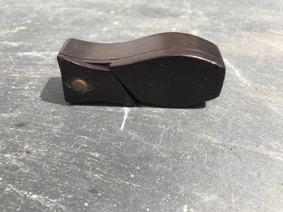 Thumbnail: Antique Treen Snuff Box - upside down puzzle