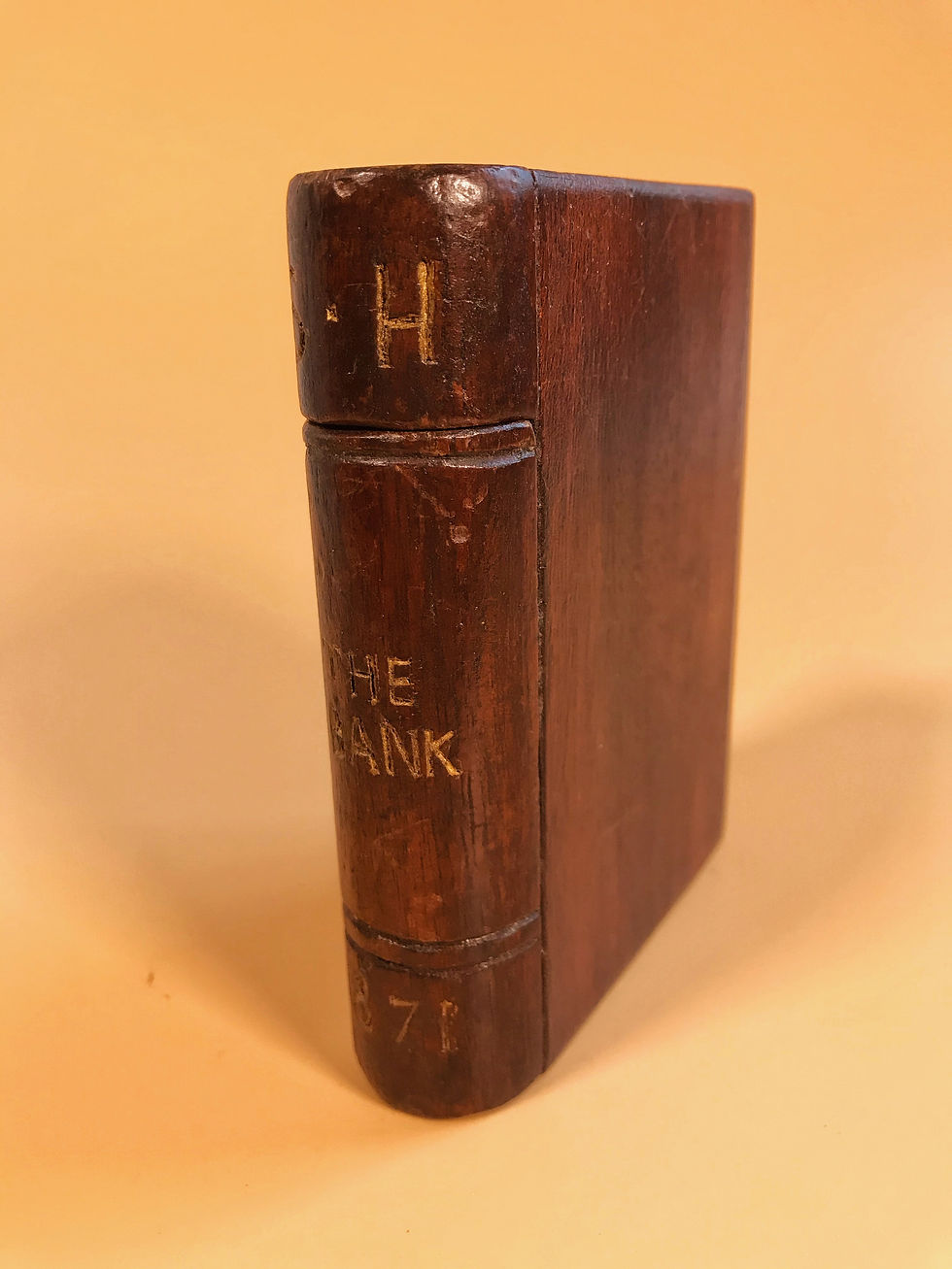 Thumbnail: Antique Money Box - Book Shape - Dated 1871