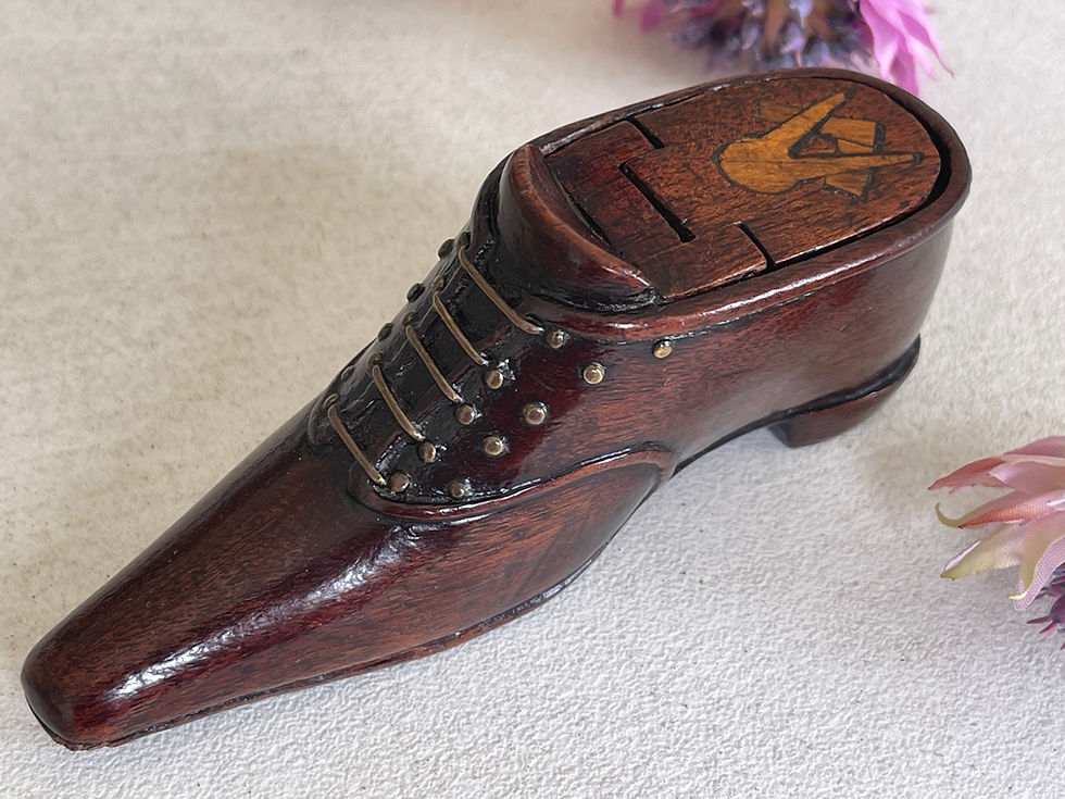 antique treen snuff shoe for sale opus antiques