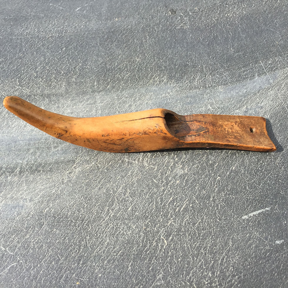 Thumbnail: An antique treen finger guard
