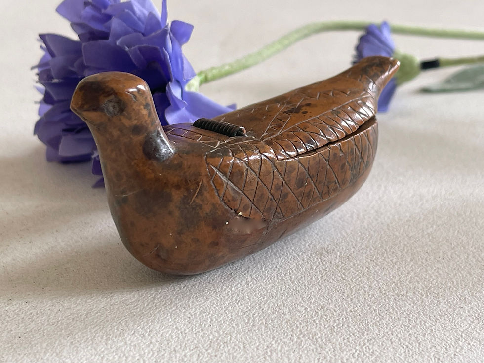 antique treen bird shaped snuff box for sale opus antiques