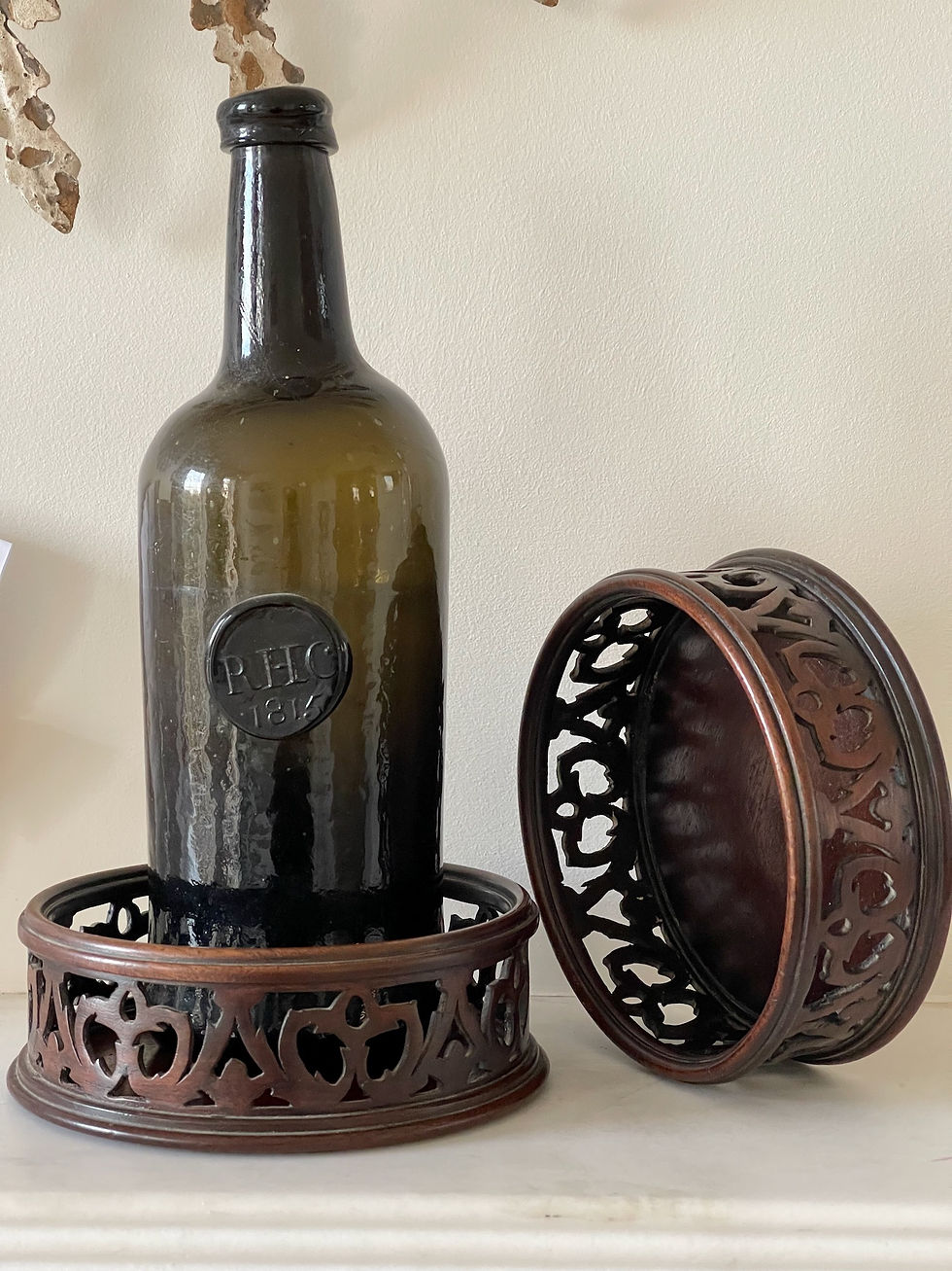 Thumbnail: antique treen wine coasters for sale opus antiques uk