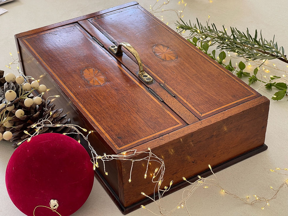 Thumbnail: antique georgian lidded cutlery tray for sale opus antiques