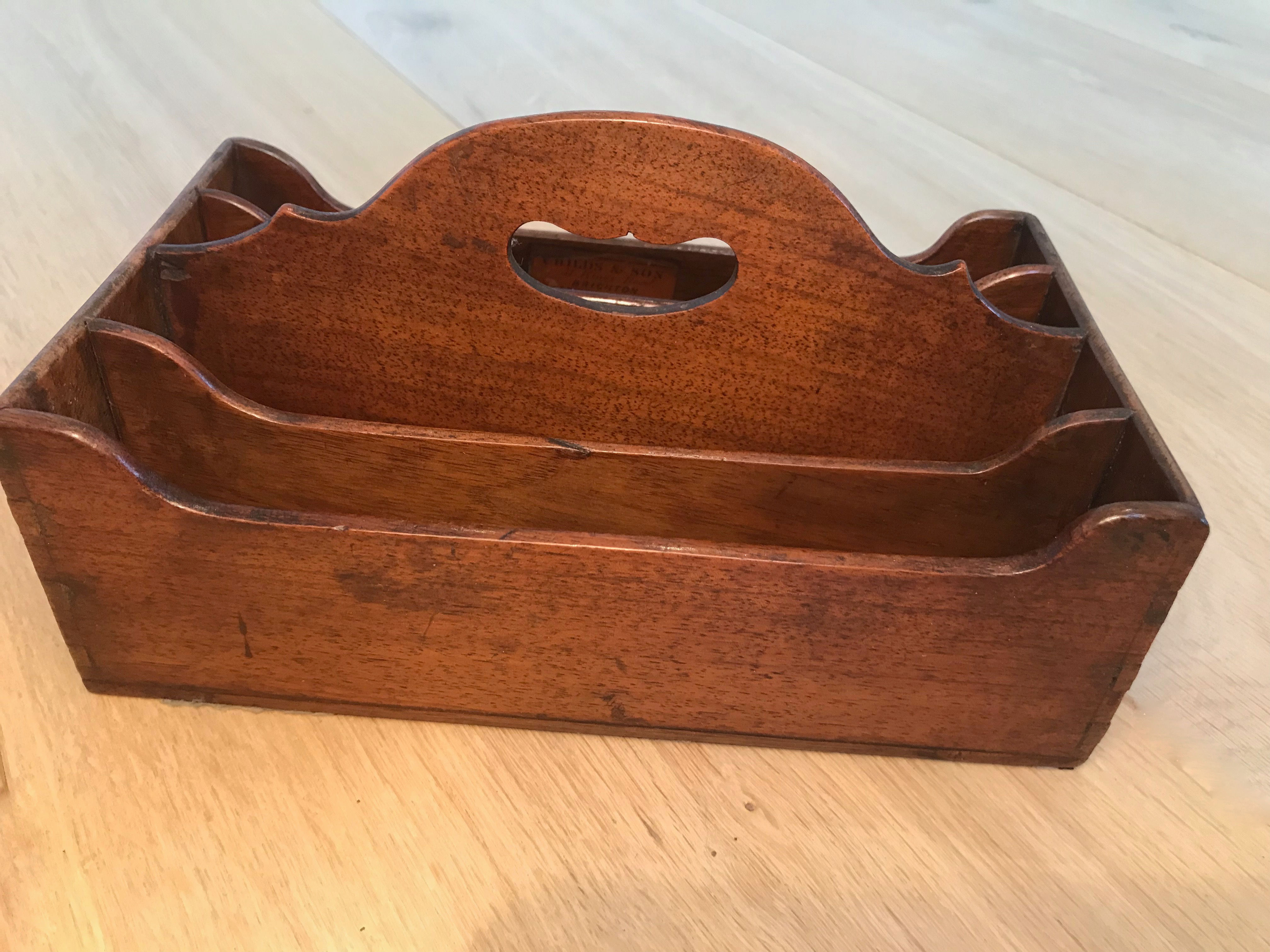 A Small Antique Letter Rack - original trade label