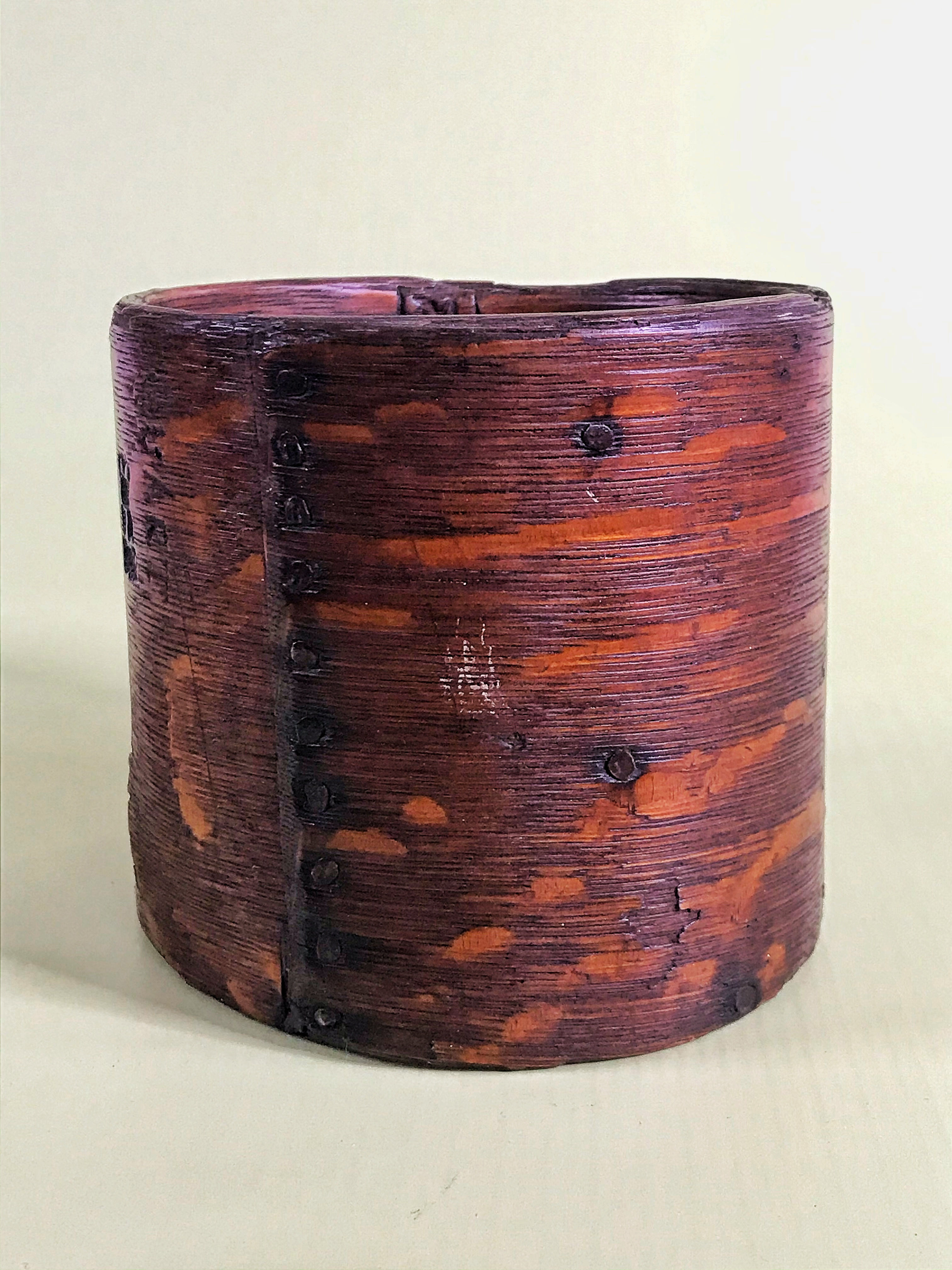 Antique Oak Quart Measure- with Provenance