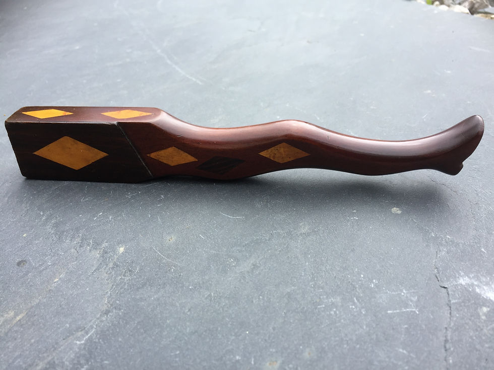 Thumbnail: Antique Treen Knitting Sheath - Shape of Ladies Leg