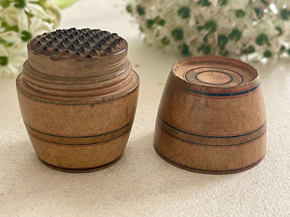 Thumbnail: antique treen tunbridge ware nutmeg grater for sale opus antiques
