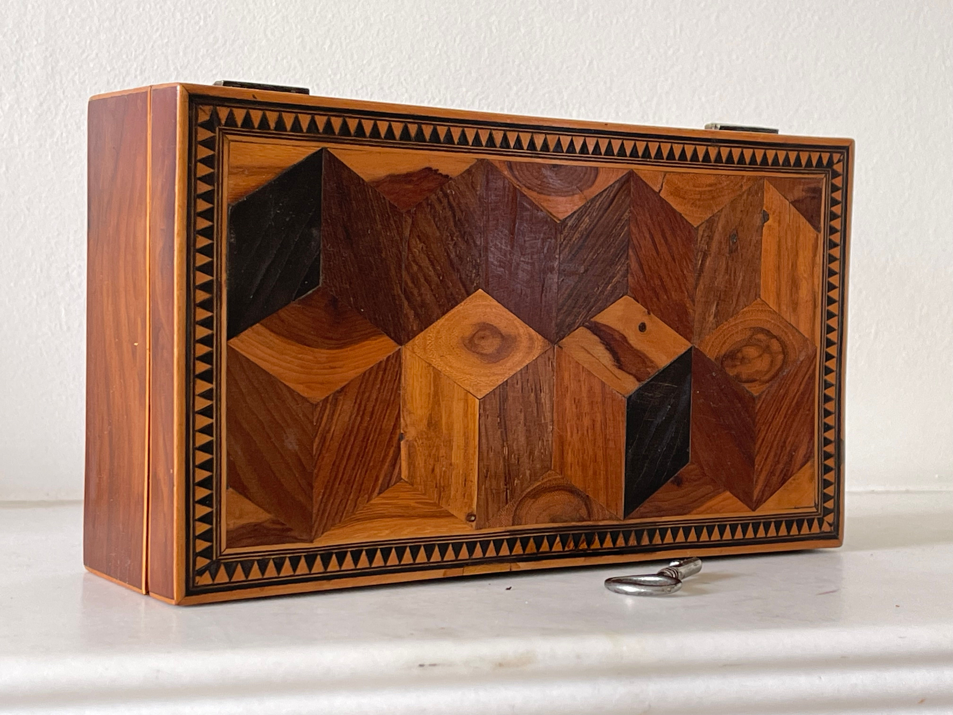 An antique Tunbridge Ware box for sale opus antiques uk