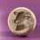 Thumbnail: Antique Treen Butter Stamp - unusual being a calf