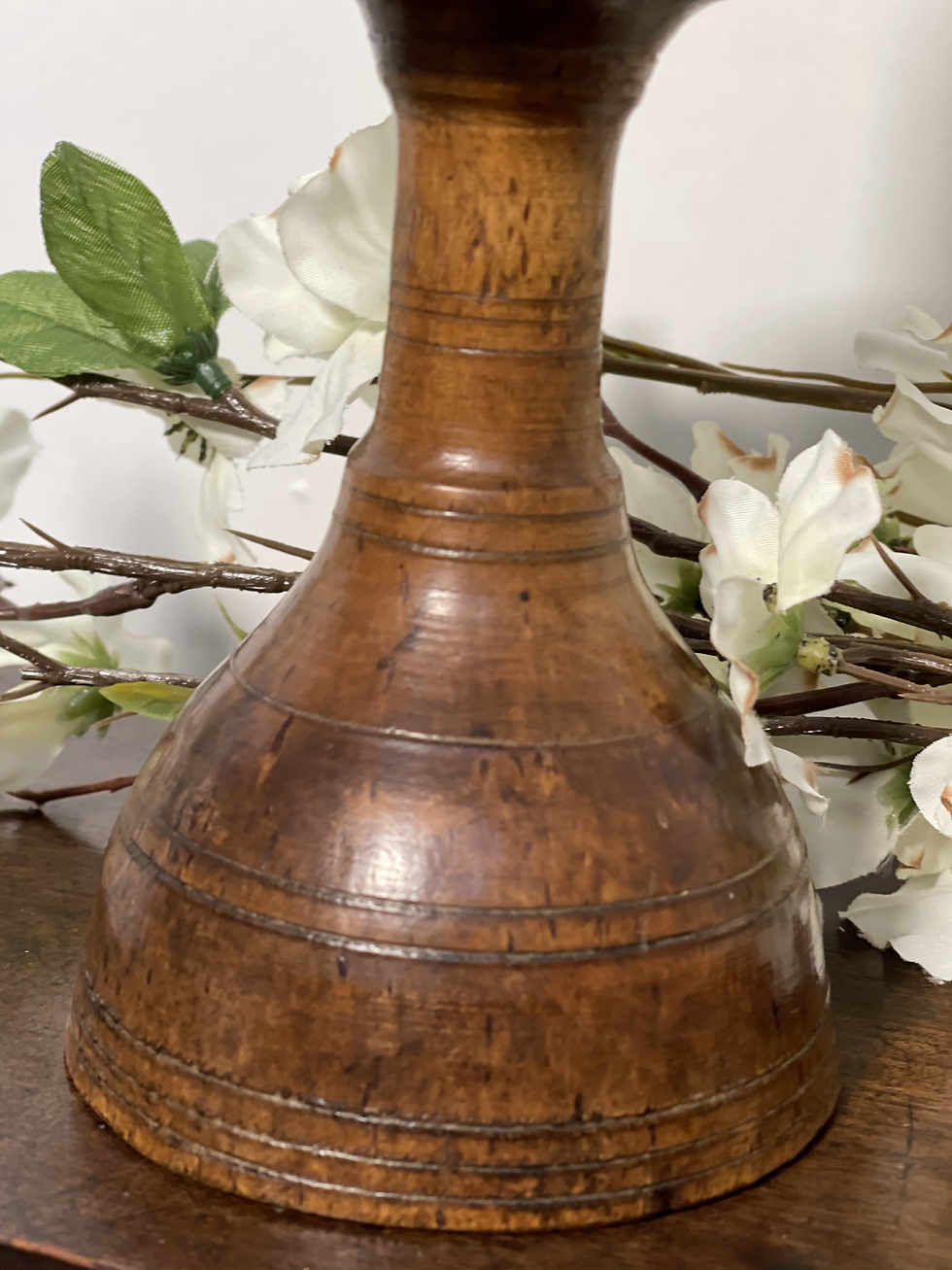 Thumbnail: Antique Treen Pricket CandleStand - ex Danny Robinson's Collection
