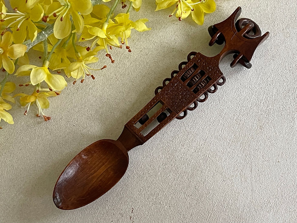 Thumbnail: antique treen welsh Lovespoon for sale opus antiques