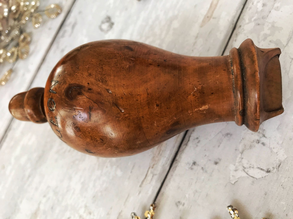 Thumbnail: An Antique Treen Bird Call - with Pigeon carved on it