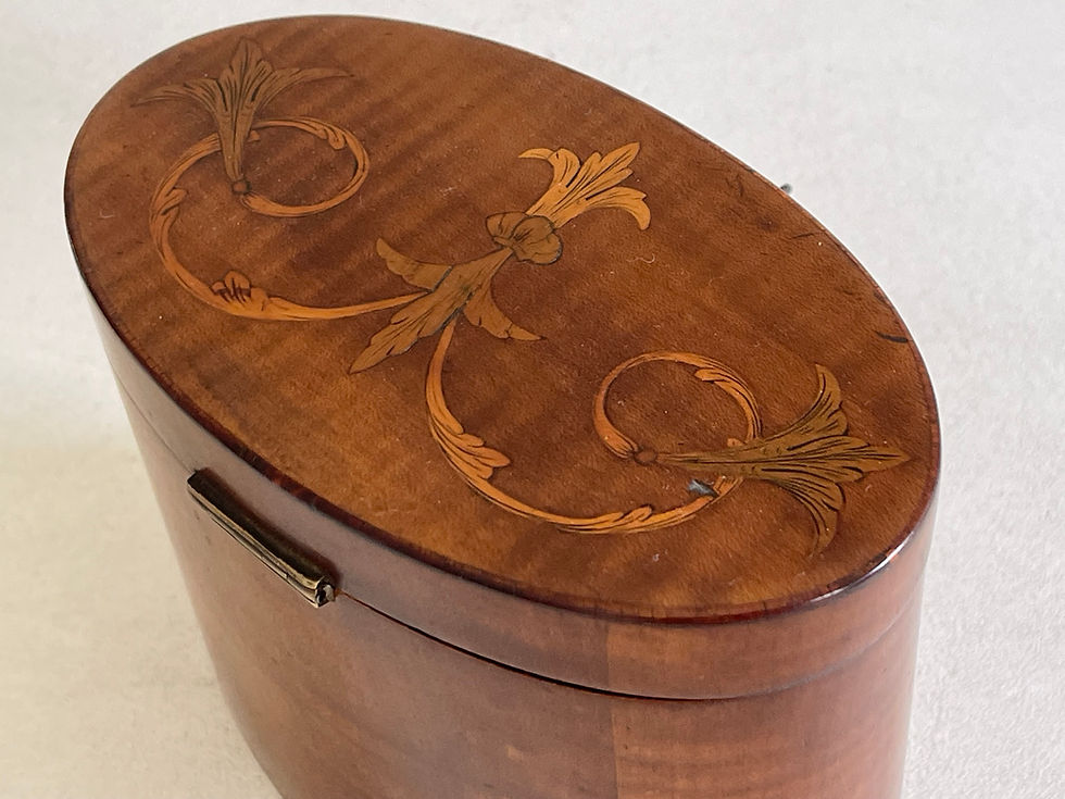 Thumbnail: Antique Georgian Oval Tea Caddy