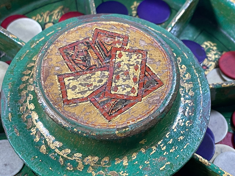 Thumbnail: Antique Pope Joan Game & Counters