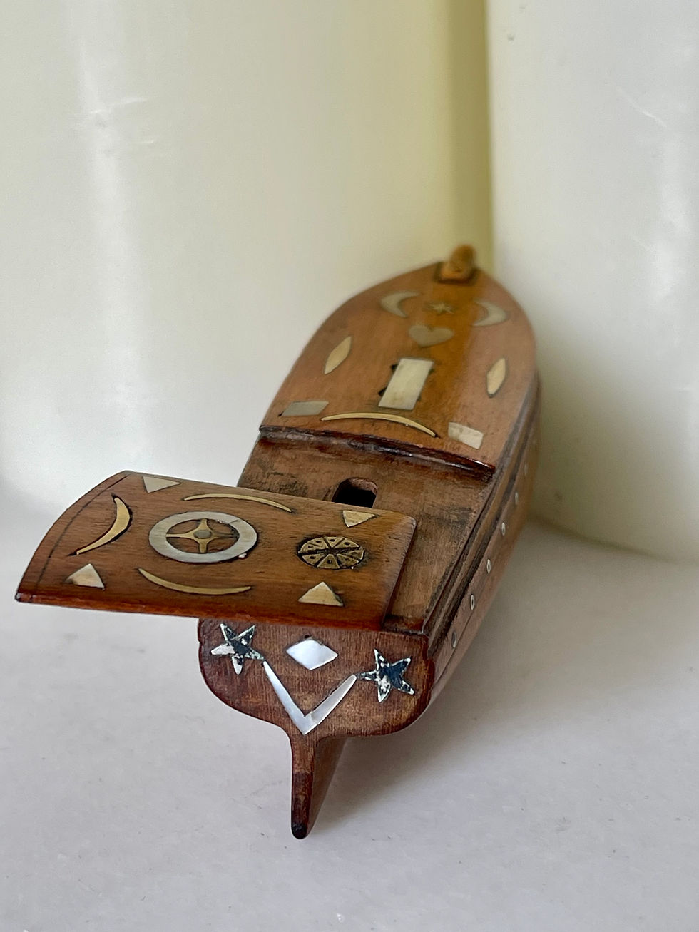 antique treen boat snuff box for sale opus antiques