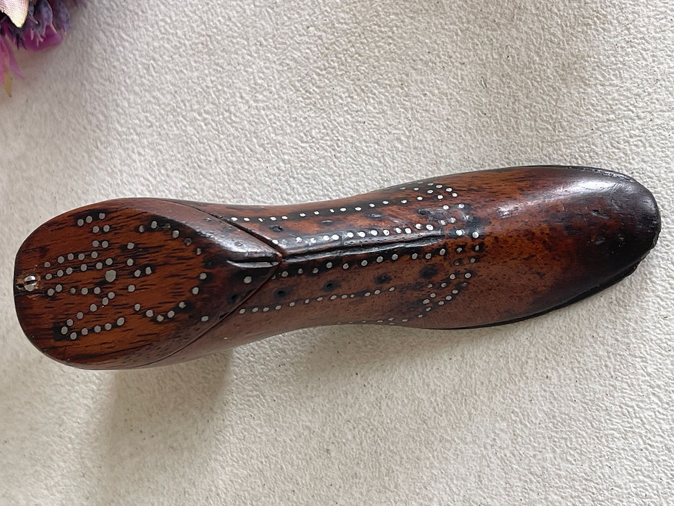 Thumbnail: antique treen snuff shoe for sale opus antiques