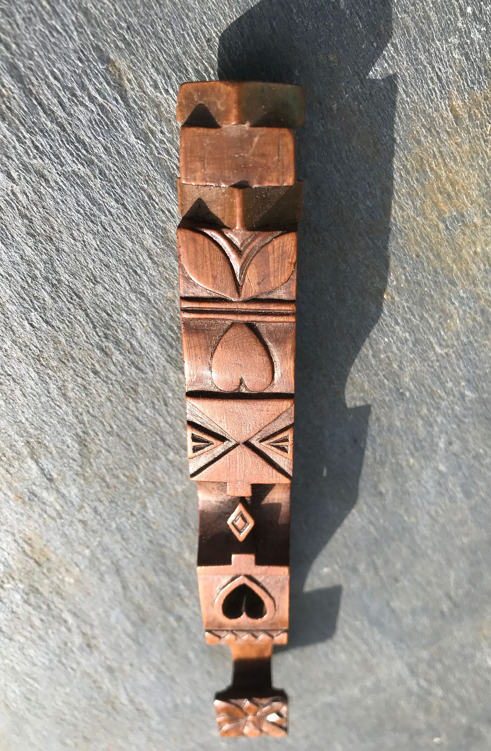 Thumbnail: Antique Treen Knitting Sheath - Yew Wood