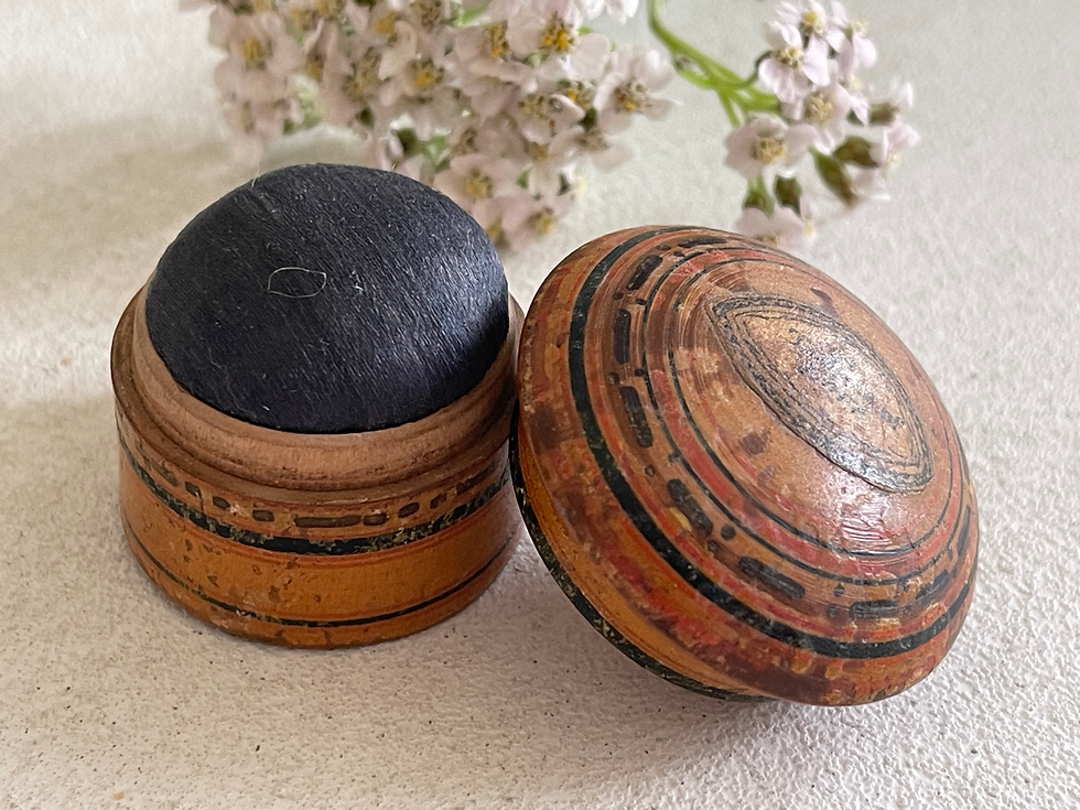 Thumbnail: antique treen pin cushion for sale opus antiques.