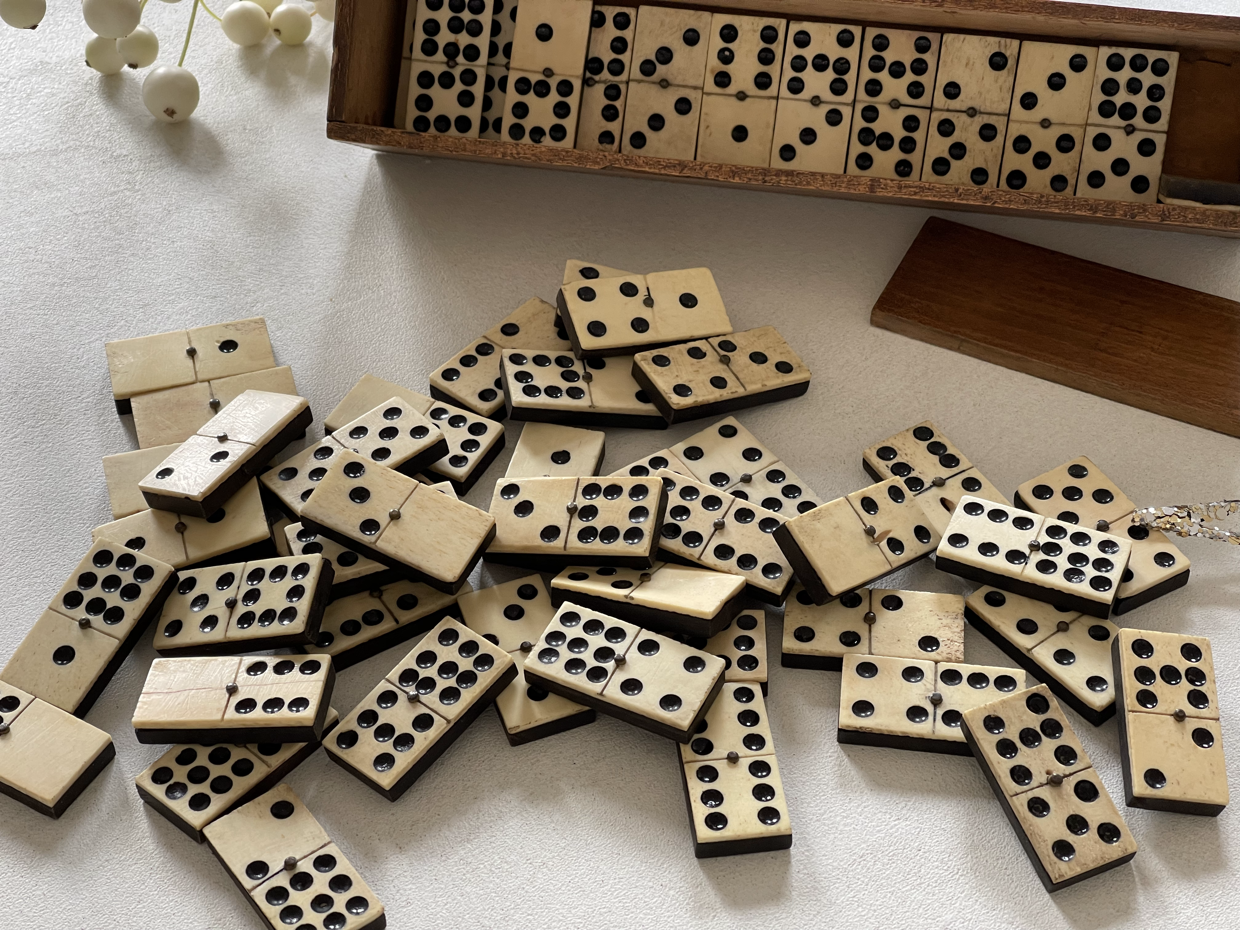 Antique Dominoes - double nine