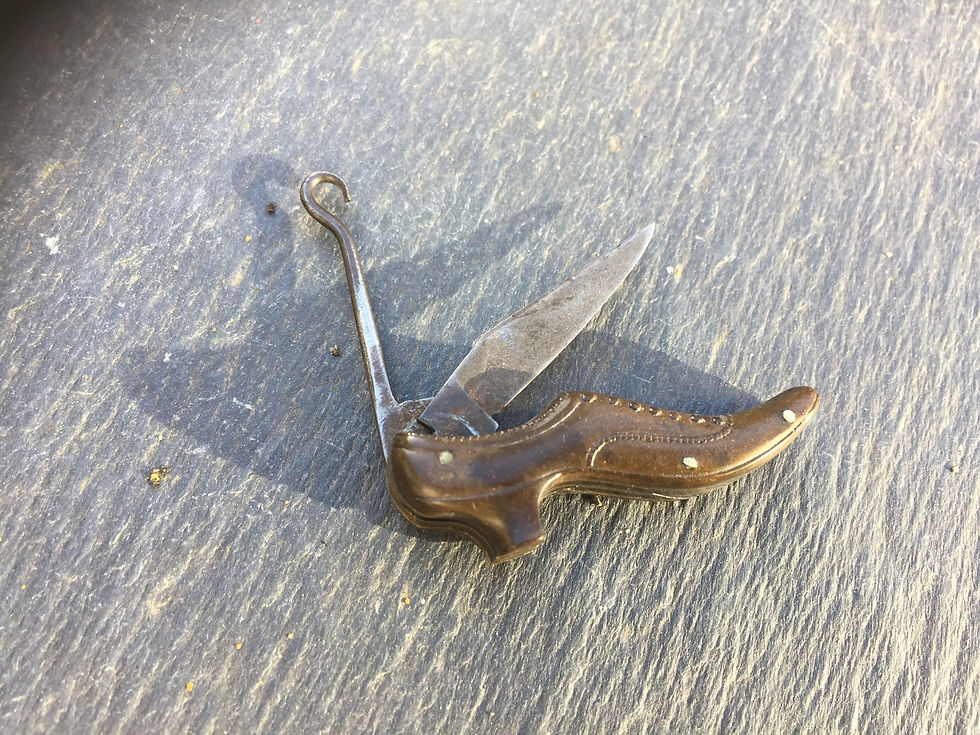 Thumbnail: Antique Shoe Novelty Pen Knife & Button Hook