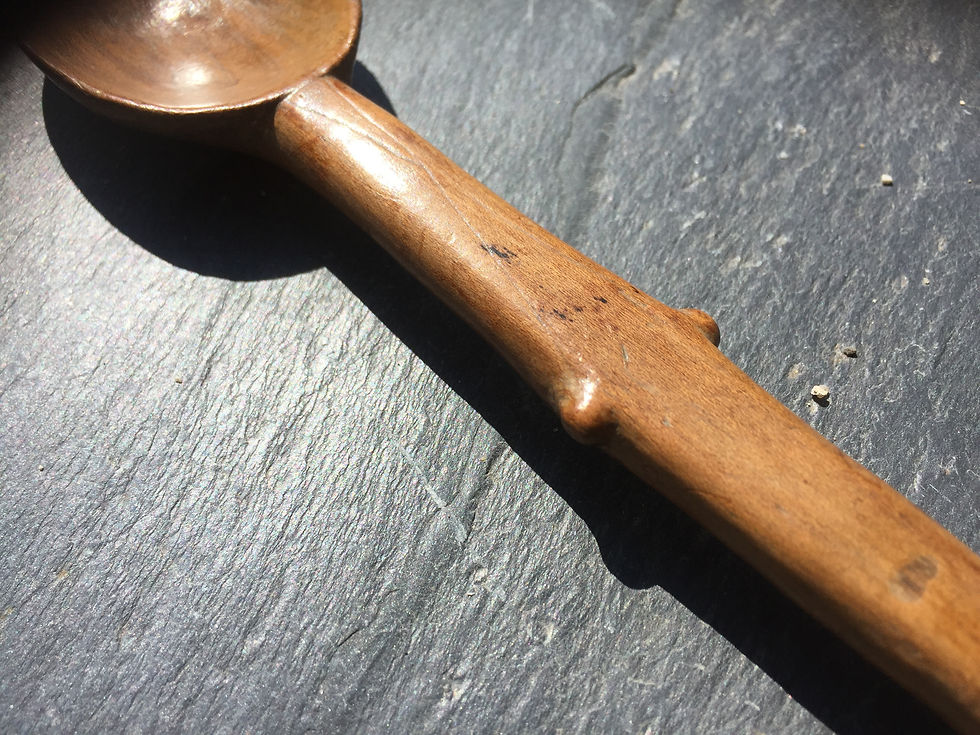Thumbnail: A Rare Antique Treen Double Ended Spoon