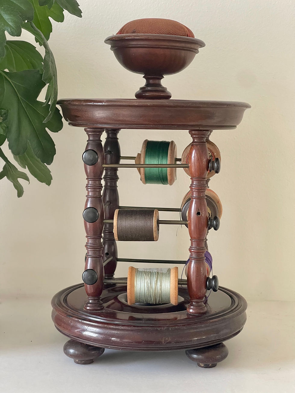 Thumbnail: antique mahogany sewing tower for sale opus antiques
