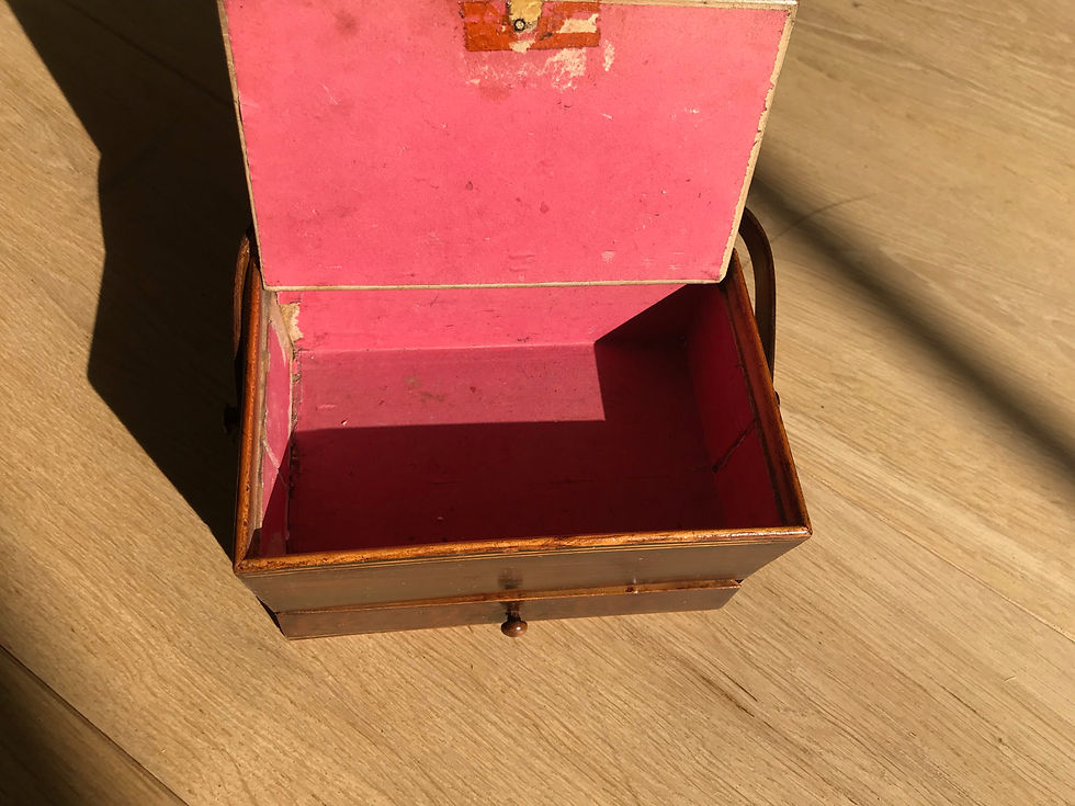 Thumbnail: Antique Tunbridge Ware Pannier Box