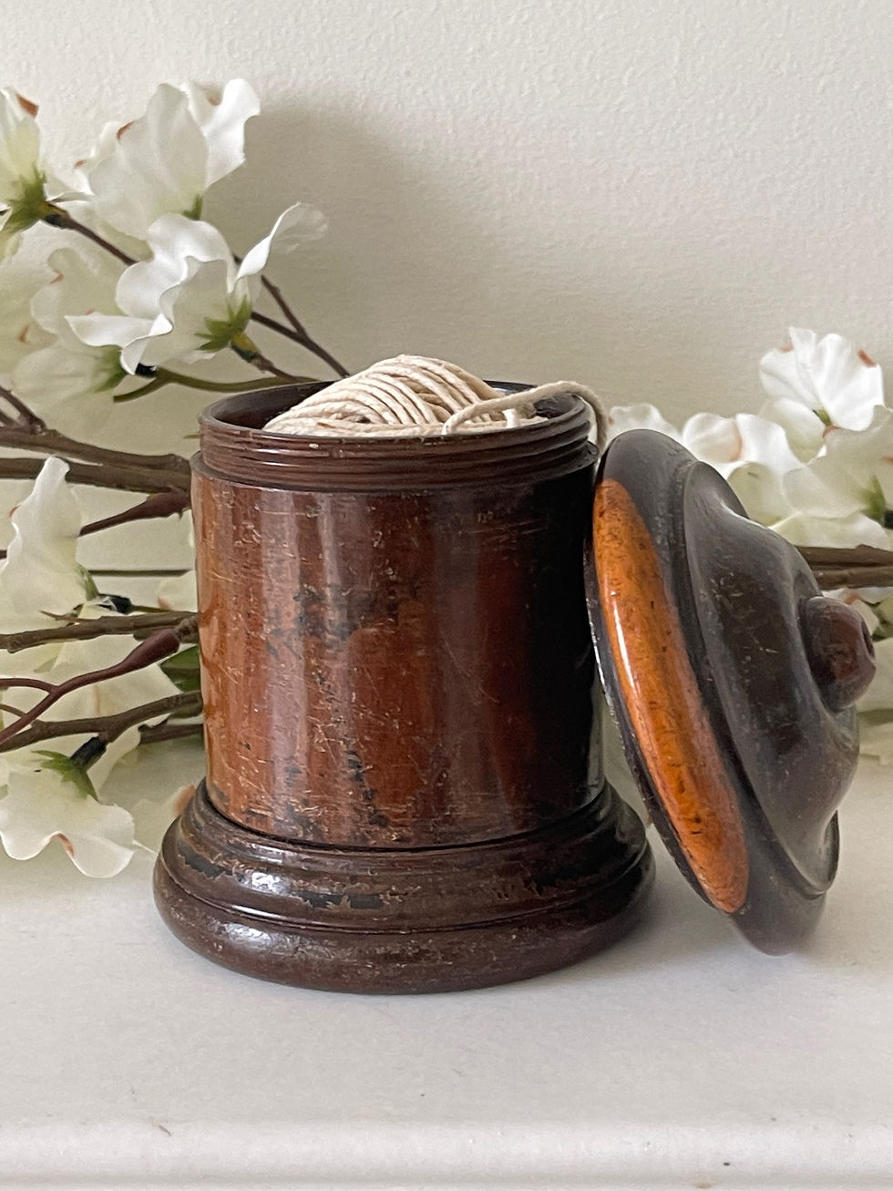 antique treen lignum vitae string box for sale opus antiques uk