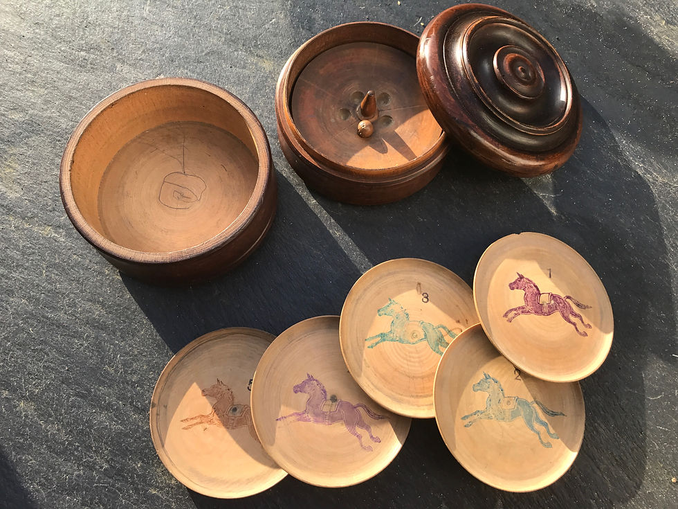 Antique Treen Victorian Game