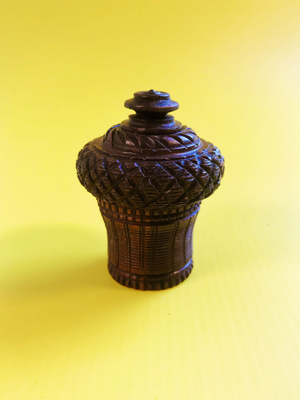 Thumbnail: Antique Treen Nutmeg Grater- Bucket Shaped