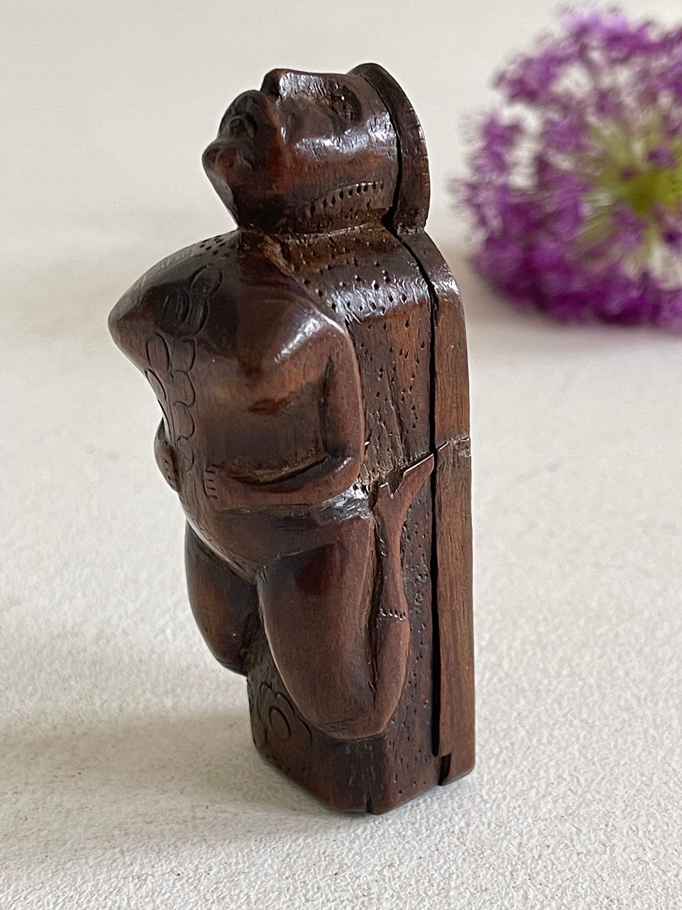Thumbnail: antique treen carved snuff box for sale opus antiques